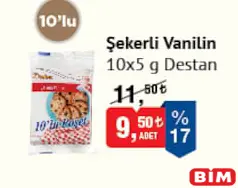 DESTAN ŞEKERLİ VANİLİN 10X5 G 10'LU